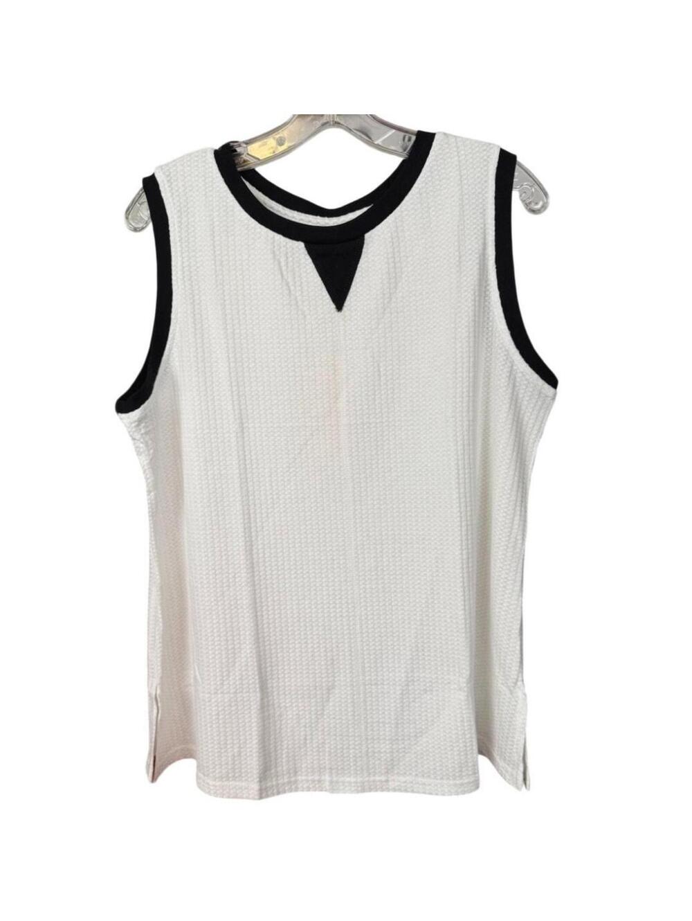 R208 NWT Dokotoo Large 24" PTP Waffle Knit So Soft Comfy Sleeveless Top R0000208